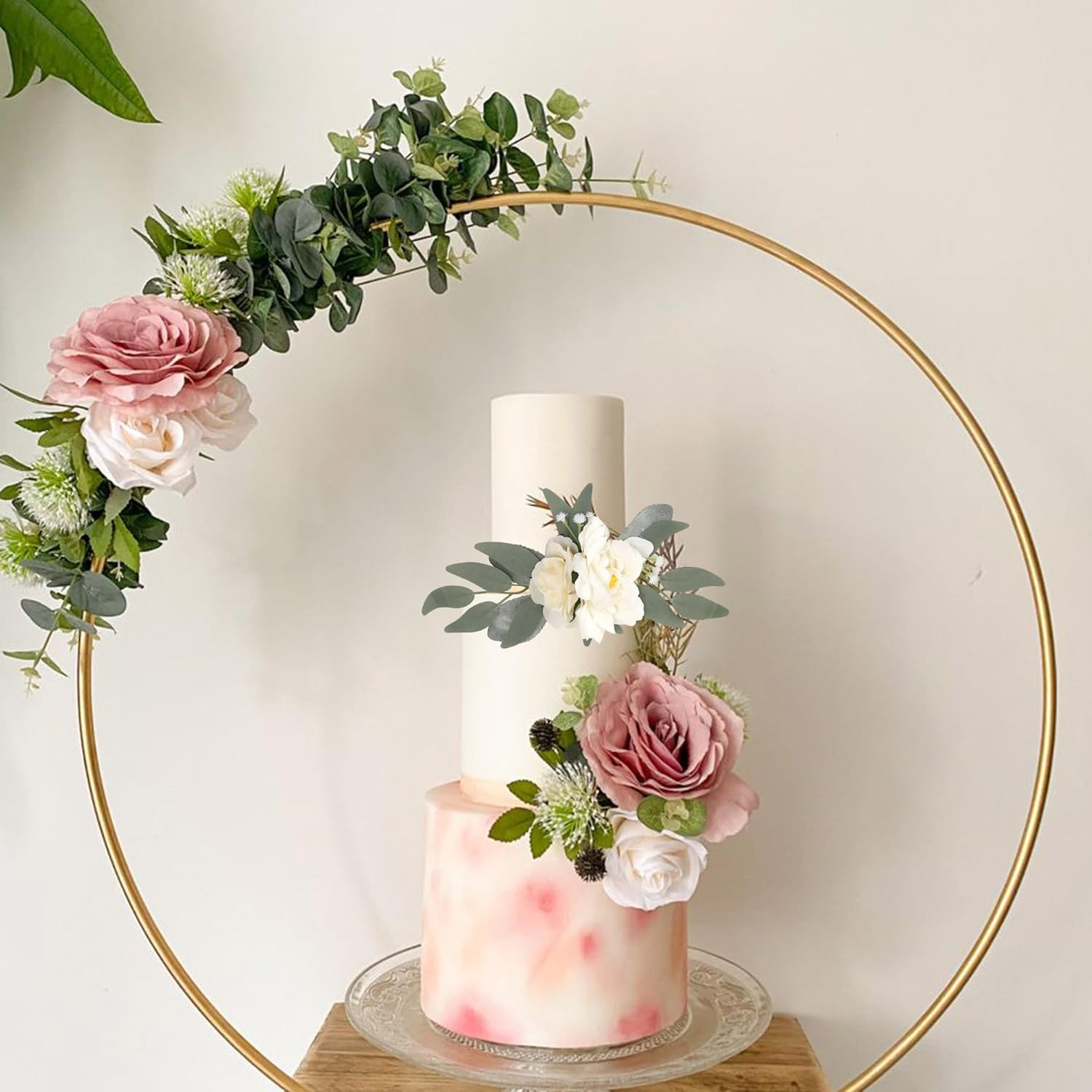 Detalle de Xsstarmi 1 Pack Pre-Made Silk Rose Cake Topper – Ready-to-Use Decoration for Cakes and Desserts
