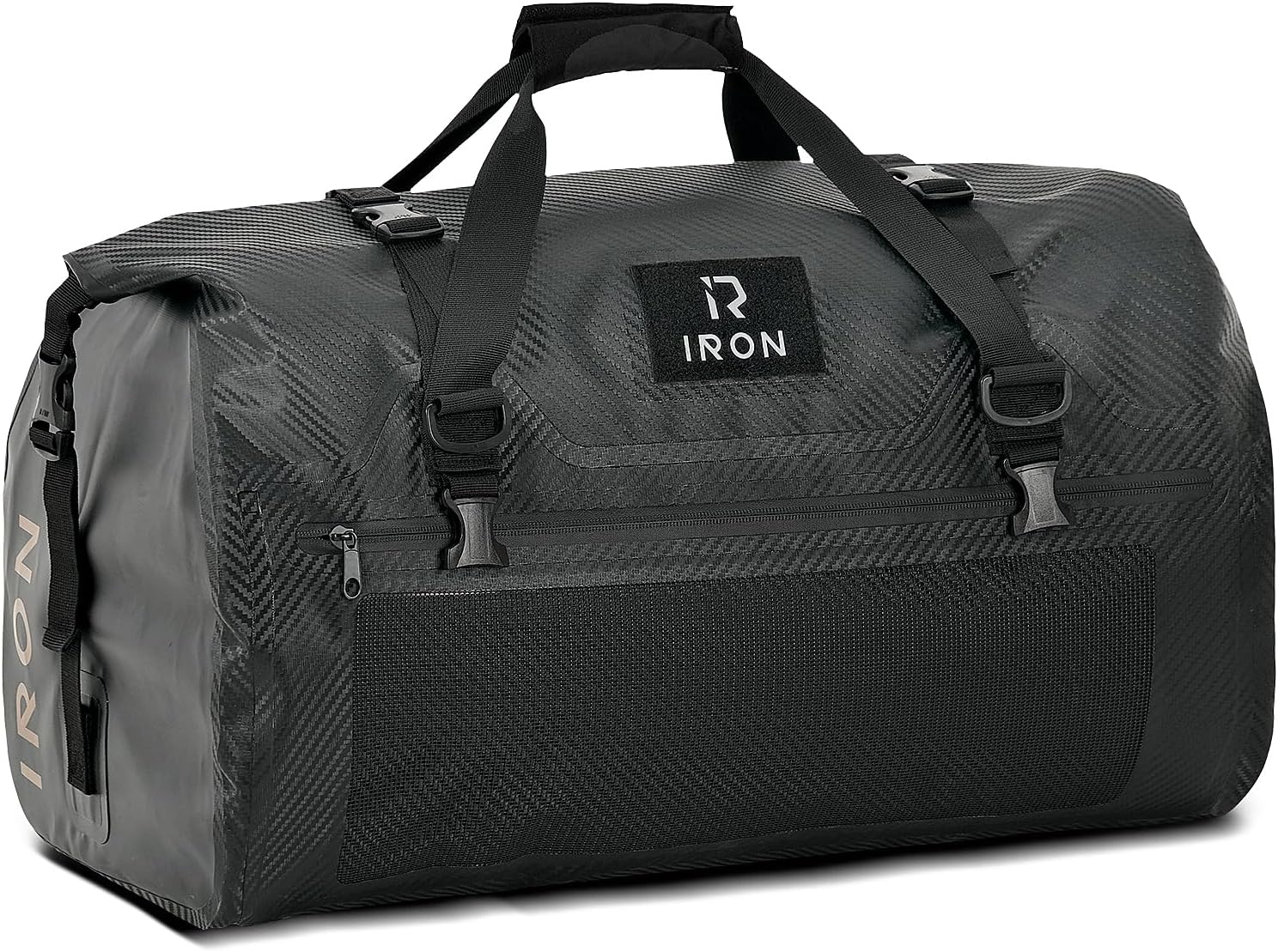 Detalle de IRON JIA'S Motorradtasche Gepäckrolle – wasserdichte Hecktasche, 70L, Rollverschluss