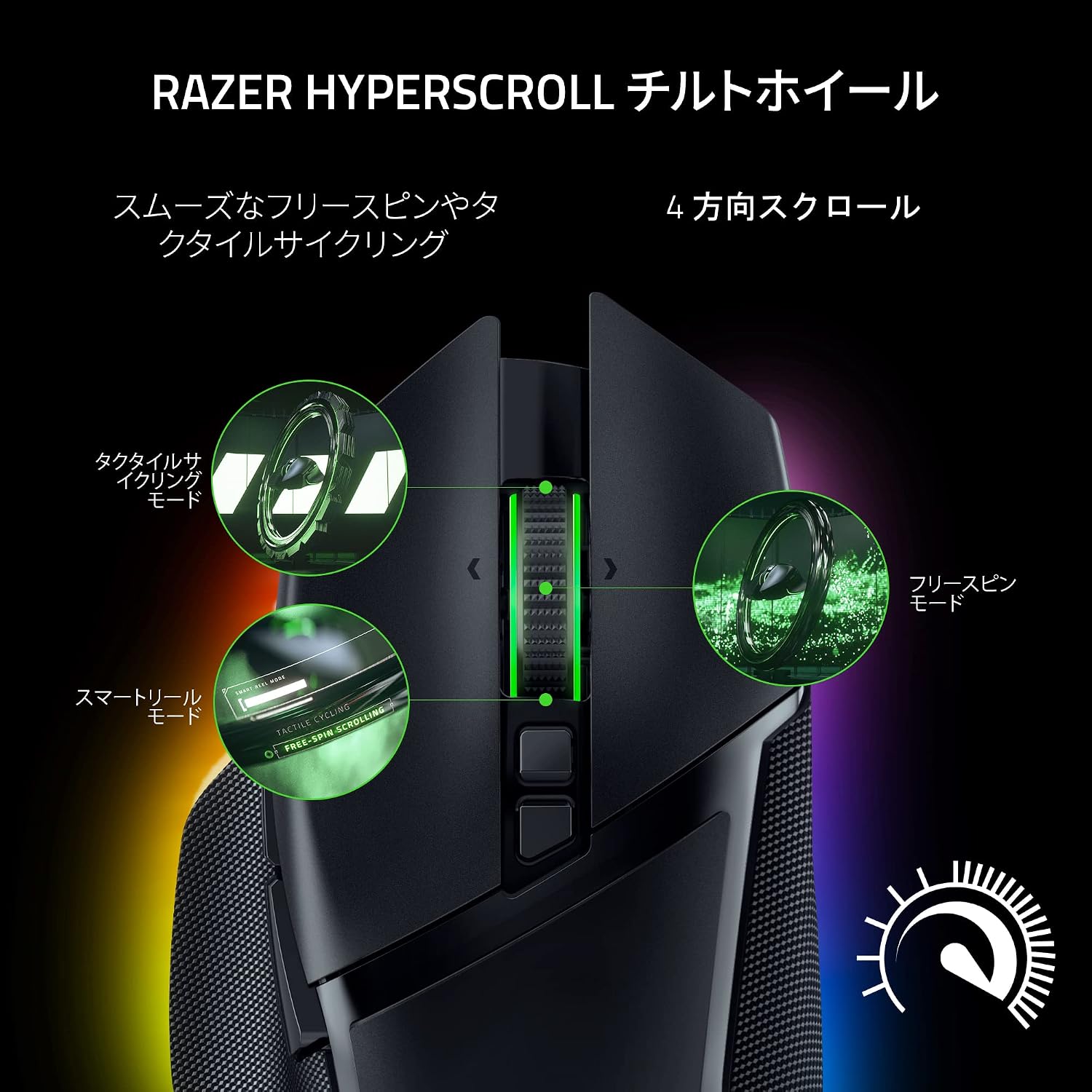 Detalle de Razer Basilisk V3 Pro ワイヤレスゲーミングマウス 30Kセンサー・11ボタン・13ゾーンRGB