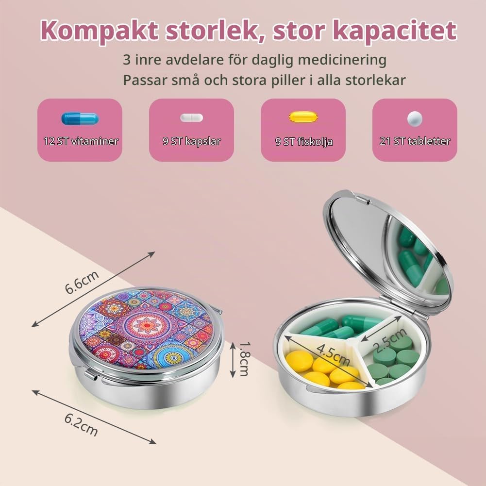 Detalle 2 de ACWOO tablettask med 3 fack, spegel och metallhölje