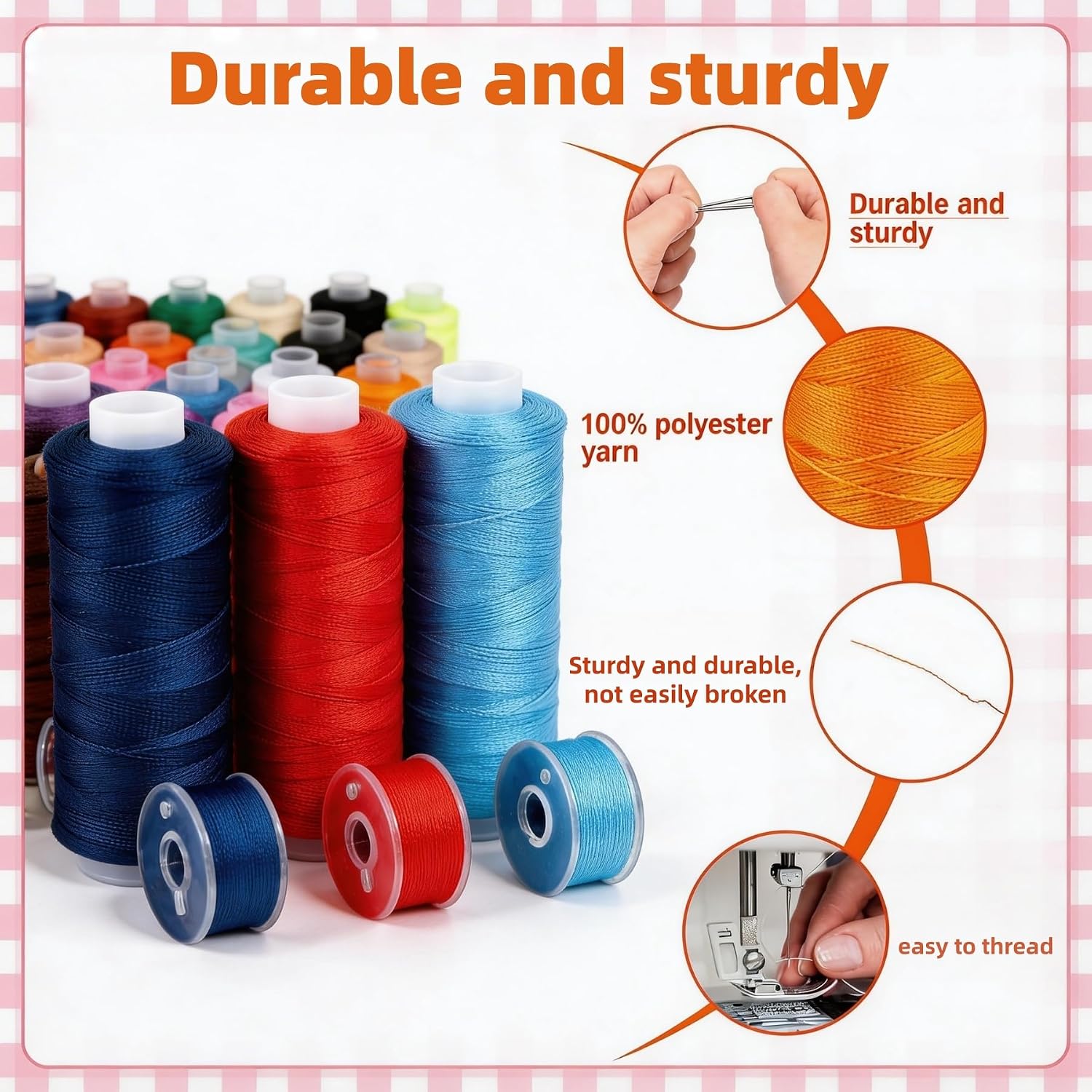 Thumbnail 2 de VIZOSHI Sewing Thread Kit, 36 Colors