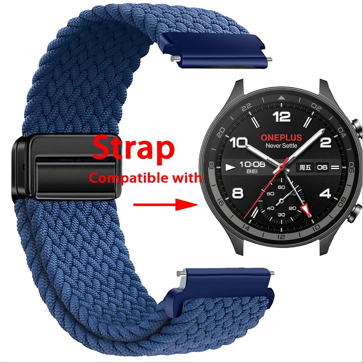 Thumbnail 1 de GIOPUEY Strap for OnePlus Watch 2R Blue