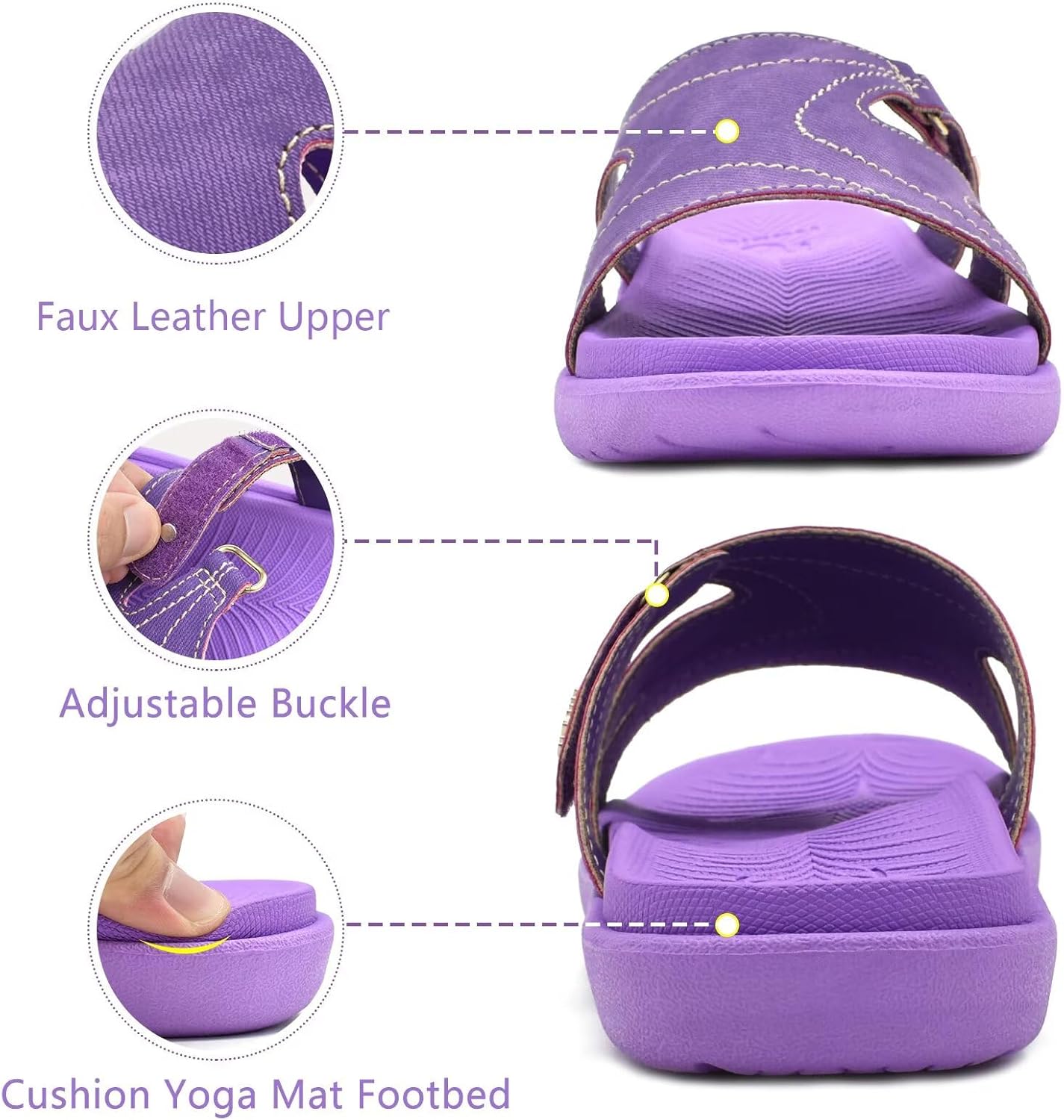 Thumbnail 5 de KuaiLu Womens Fashion Orthotic Slides with Arch Support – Cushioned Lightweight Sandals