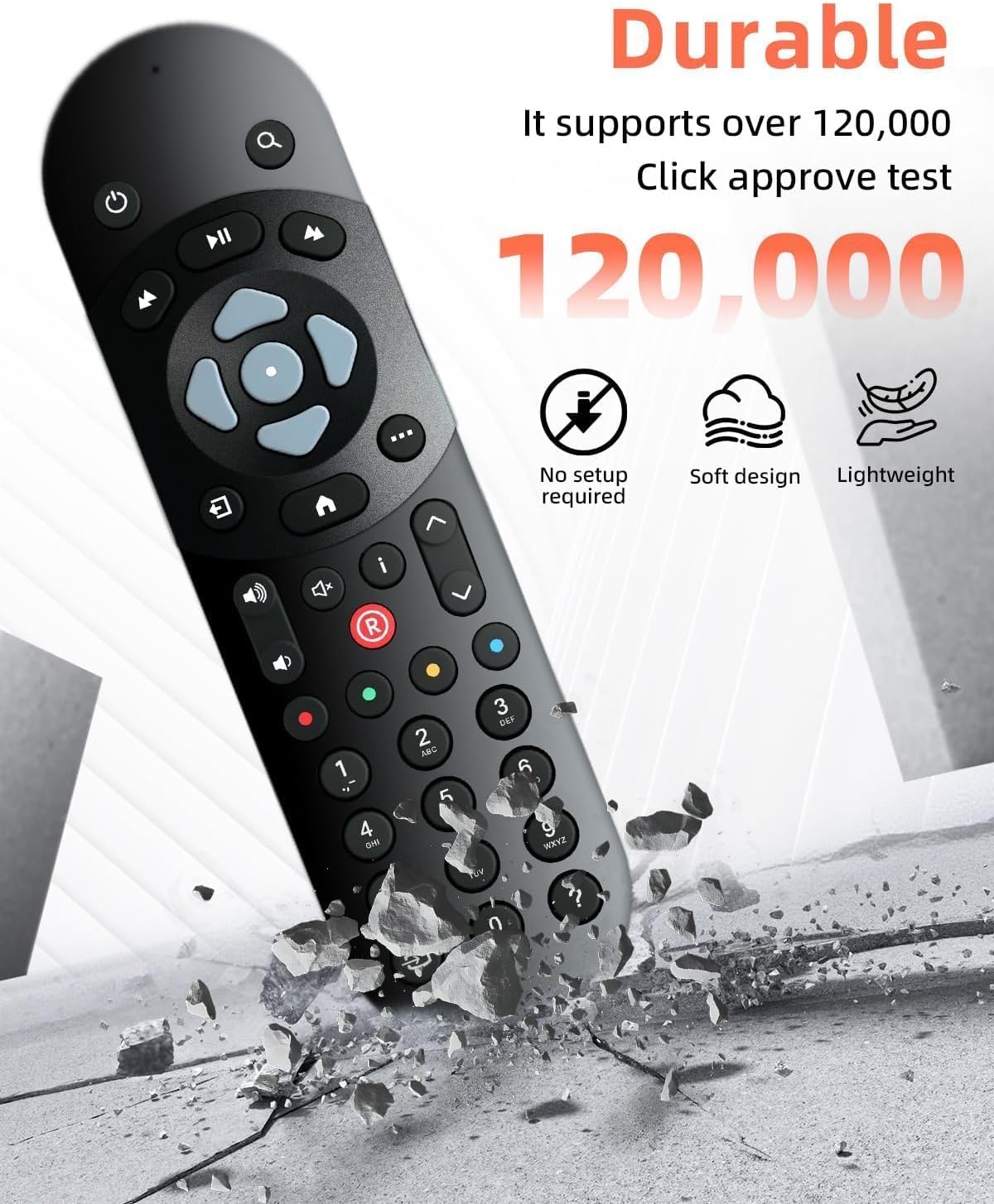 Detalle de Glitfix Ersatz Fernbedienung für Sky Q Receiver – Plug & Play, 10 m Reichweite