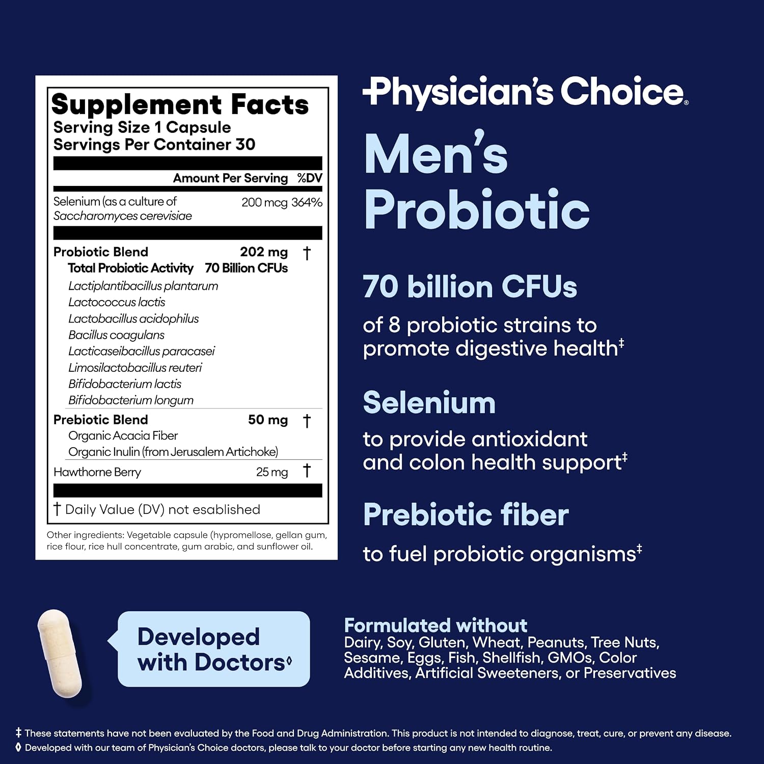 Detalle de Physician's Choice Probiotic 70 Billion CFU