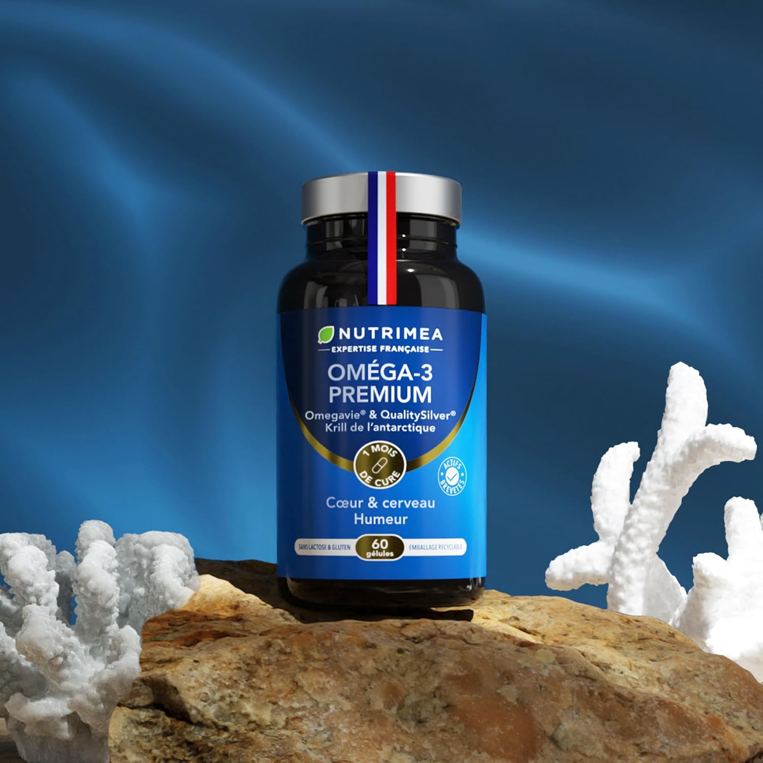 Detalle 2 de Nutrimea Omega 3 & Krill d’Antarctique (Breveté Omegavie®) — huile de poissons sauvages et astaxanthine