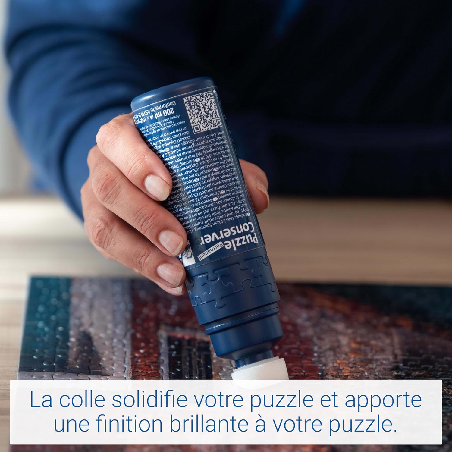 Detalle de Ravensburger Puzzle Conserver Permanent – Transparent Kleber, 200 ml