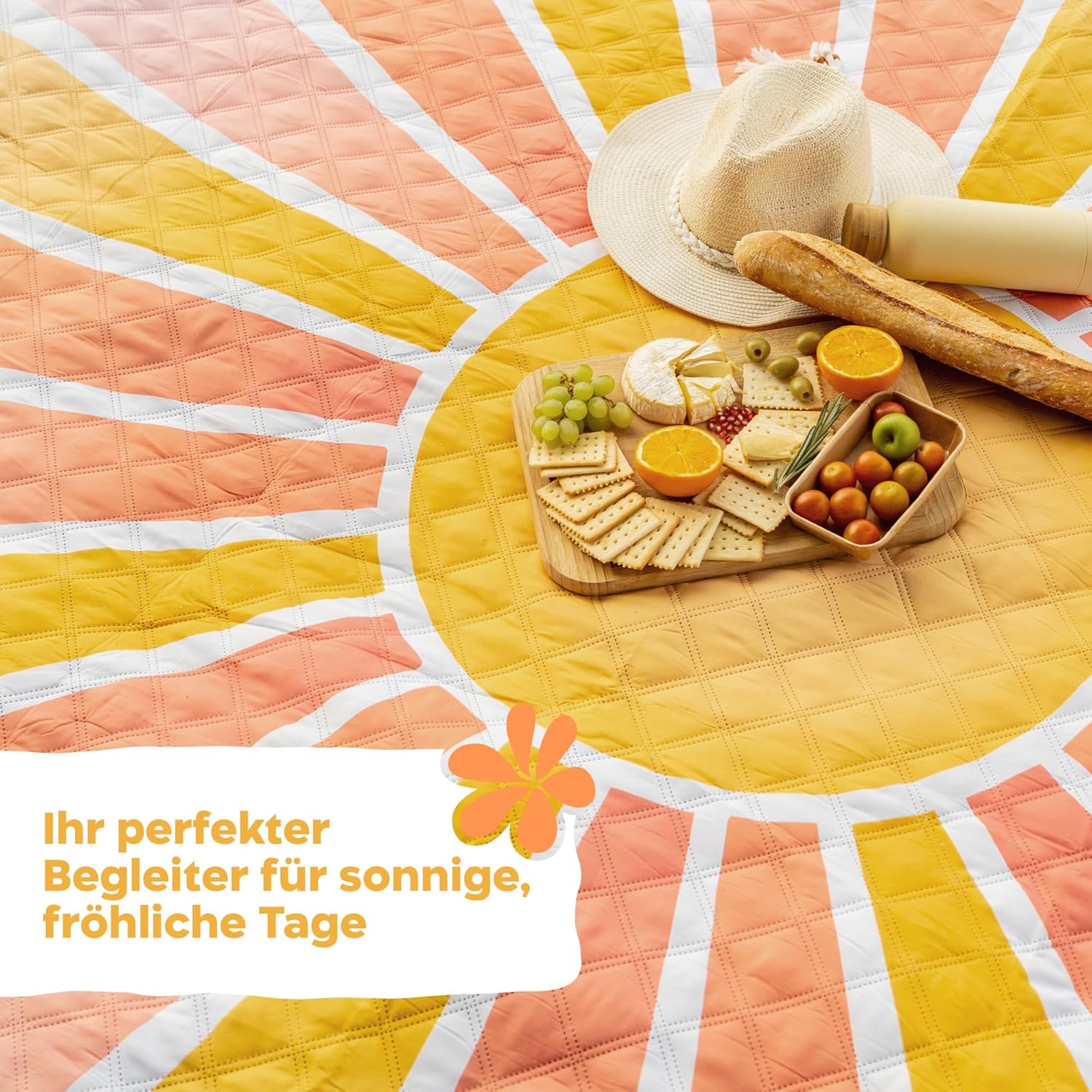 Thumbnail 5 de Twinzee Picknickdecke 200 x 200 cm wasserdicht – gepolstert, waschbar & kompakt