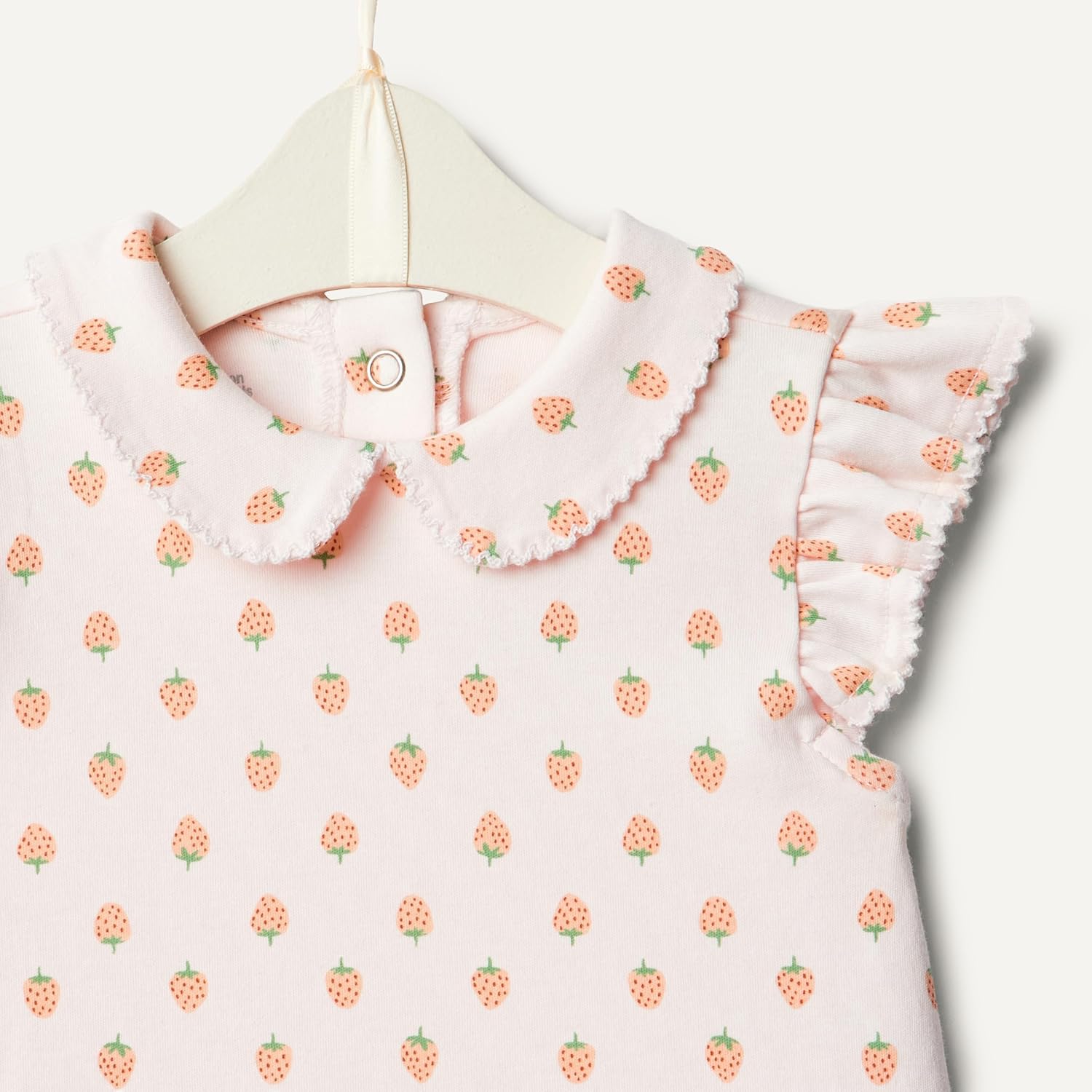 Detalle de Amazon Essentials x Sofia Grainge girls’ 100% cotton short-sleeve blouses with ruffles (pack of 2)