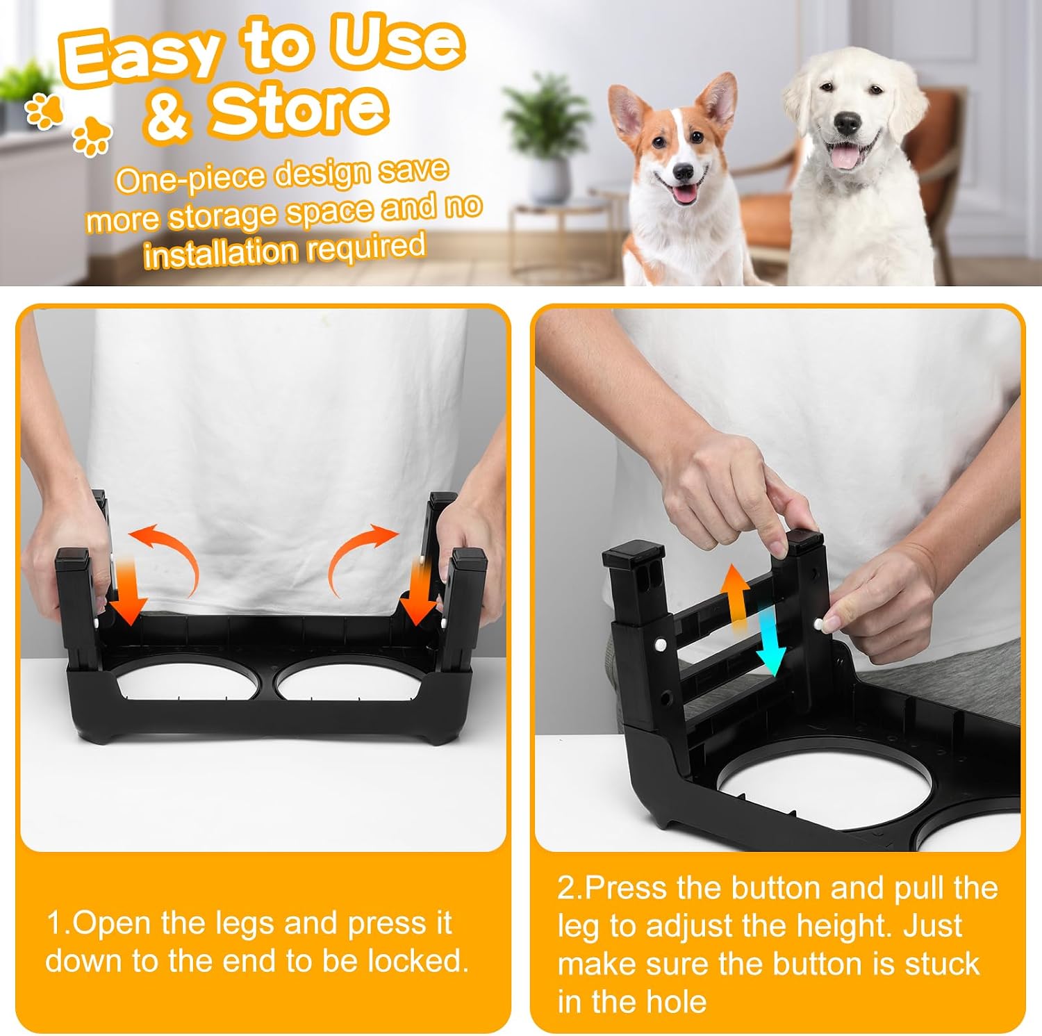 Thumbnail 5 de COMESOON Elevated Dog Bowl Stand, 6-inch Bowls