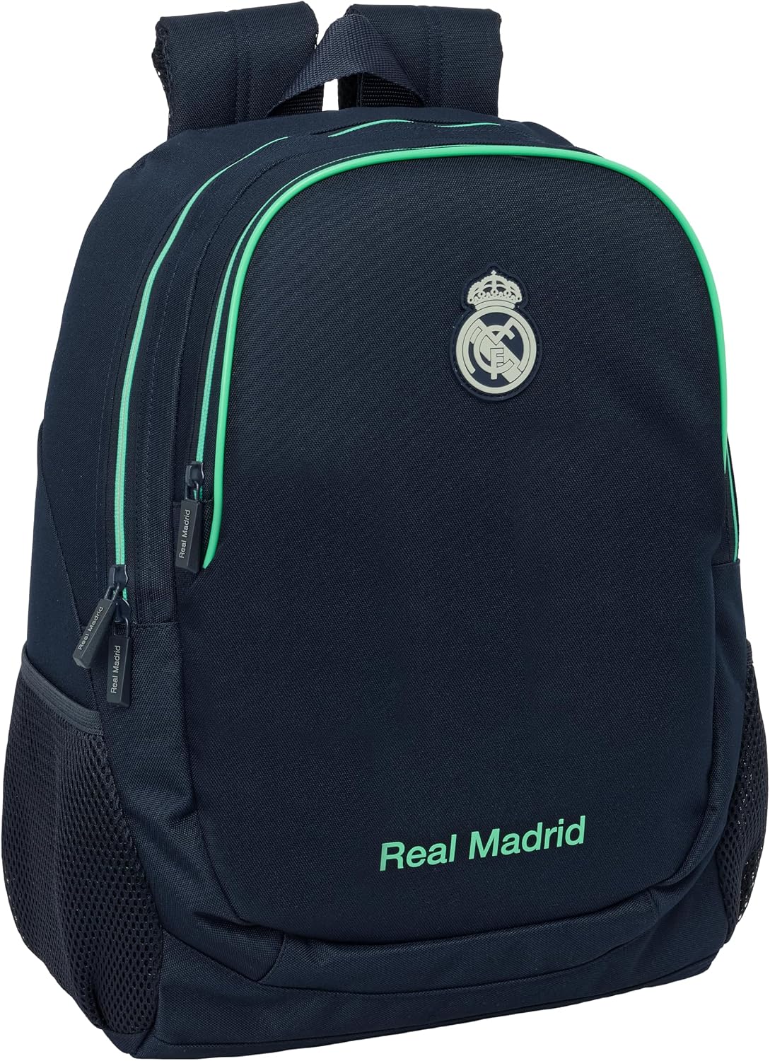 Detalle de Safta Real Madrid 2ª equipación 25/26 – Mochila escolar infantil, 32x16x44 cm