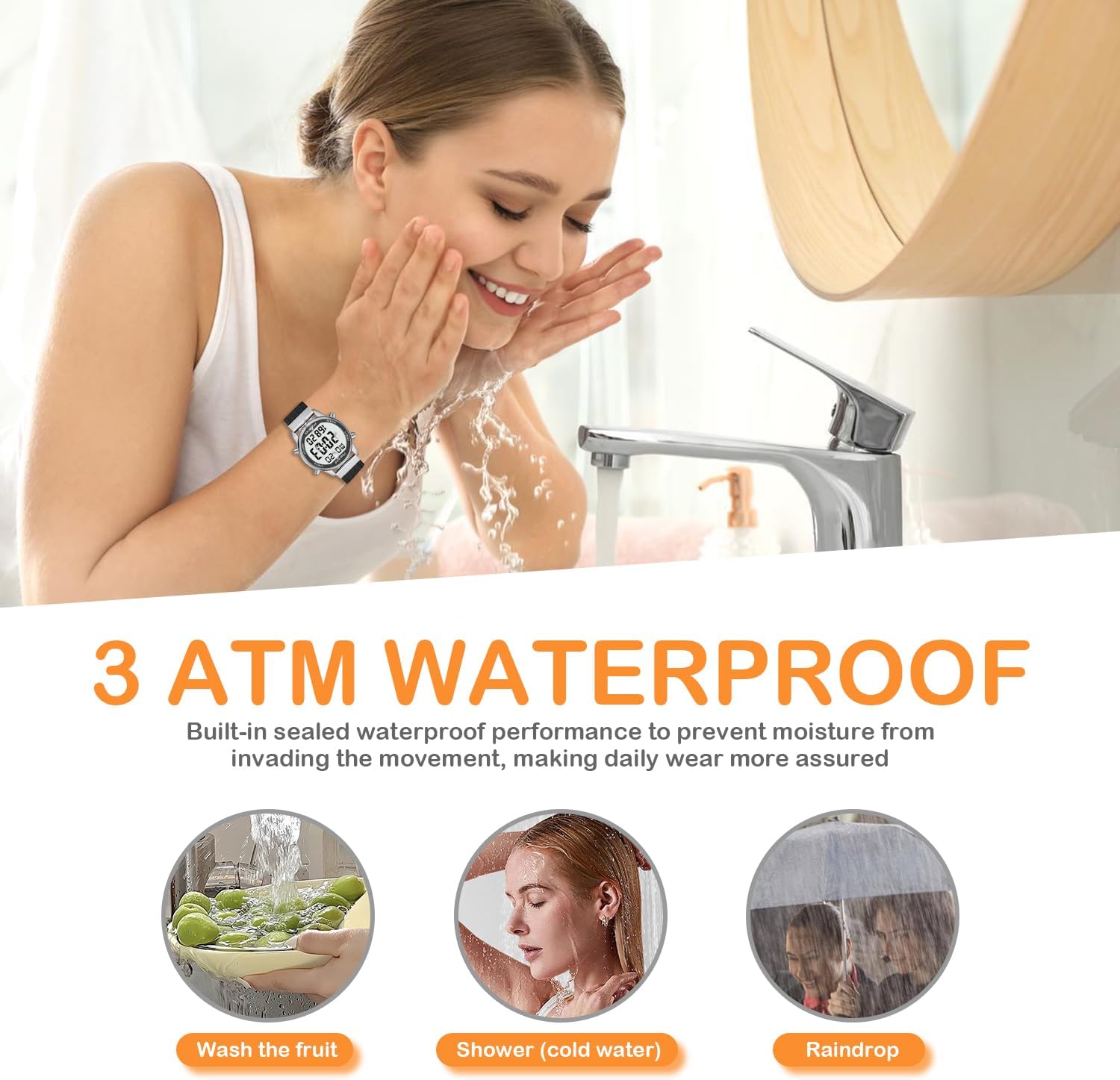 Thumbnail 6 de Hearkent Pedometer Watch for Women: Non-Bluetooth Step Tracker with 30M Waterproofing