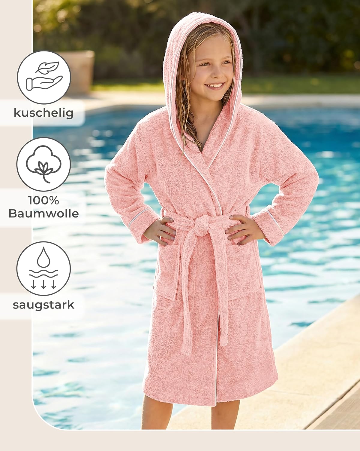 Thumbnail 4 de LAYNENBURG Premium Bademantel Kinder & Teenager