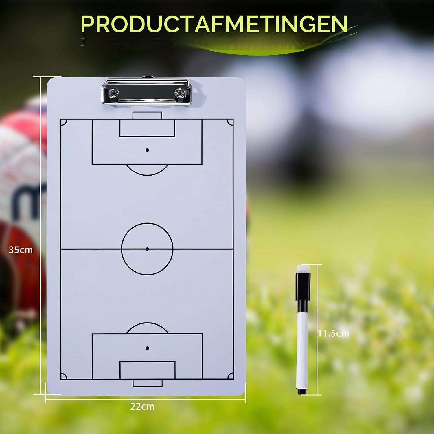 Detalle 2 de Miershanwell magnetisch voetbal-tactiekbord met magneten en uitwisbaar oppervlak