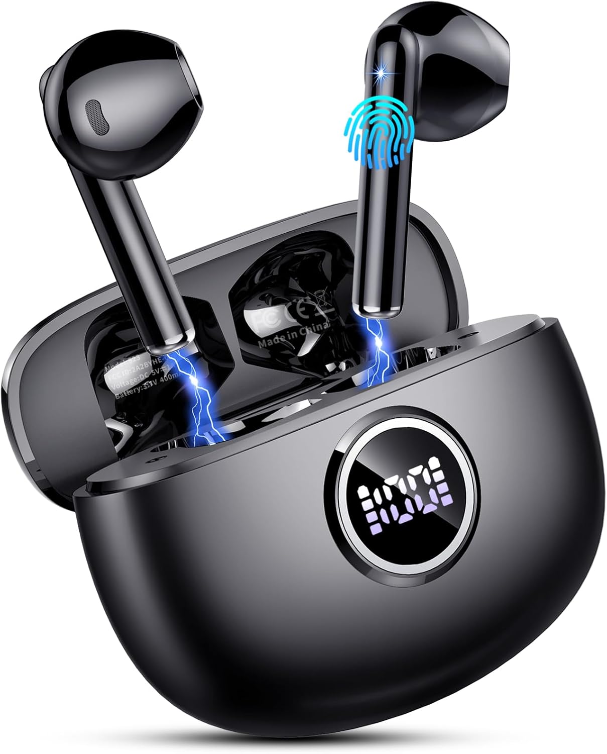 Detalle de Bluetooth Kopfhörer Kabellos 5.4 mit LED-Display • In Ear, IP7, 40 h Laufzeit, ENC-Mikrofone