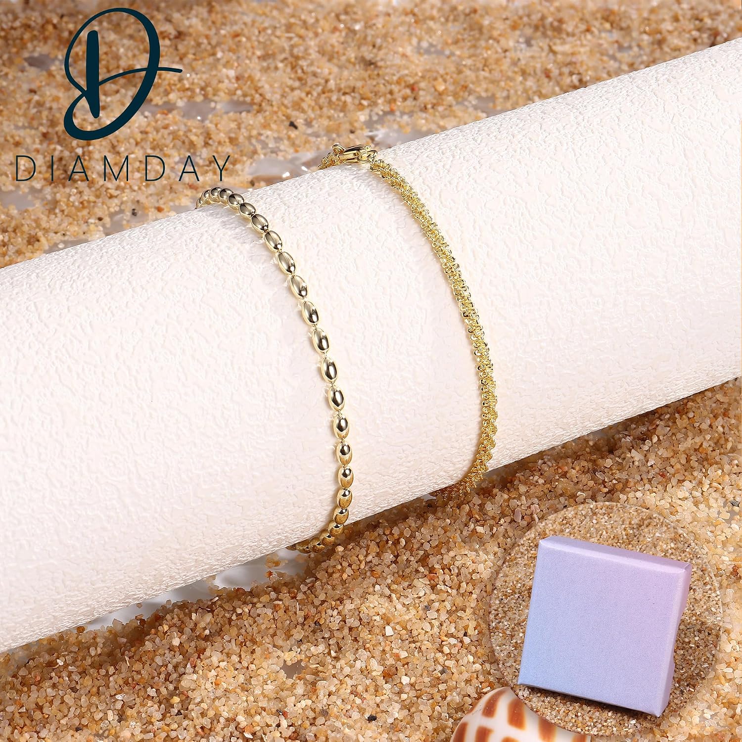 Thumbnail 6 de Diamday Fußkettchen Damen 21 cm verstellbar