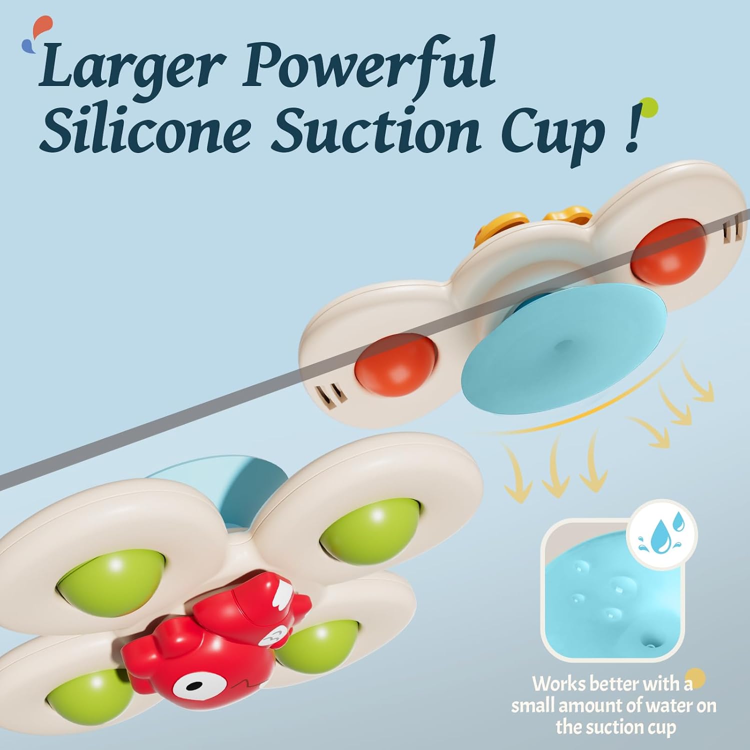 Detalle de CalfQueen Suction Cup Spinner Toy for Ages 1–3