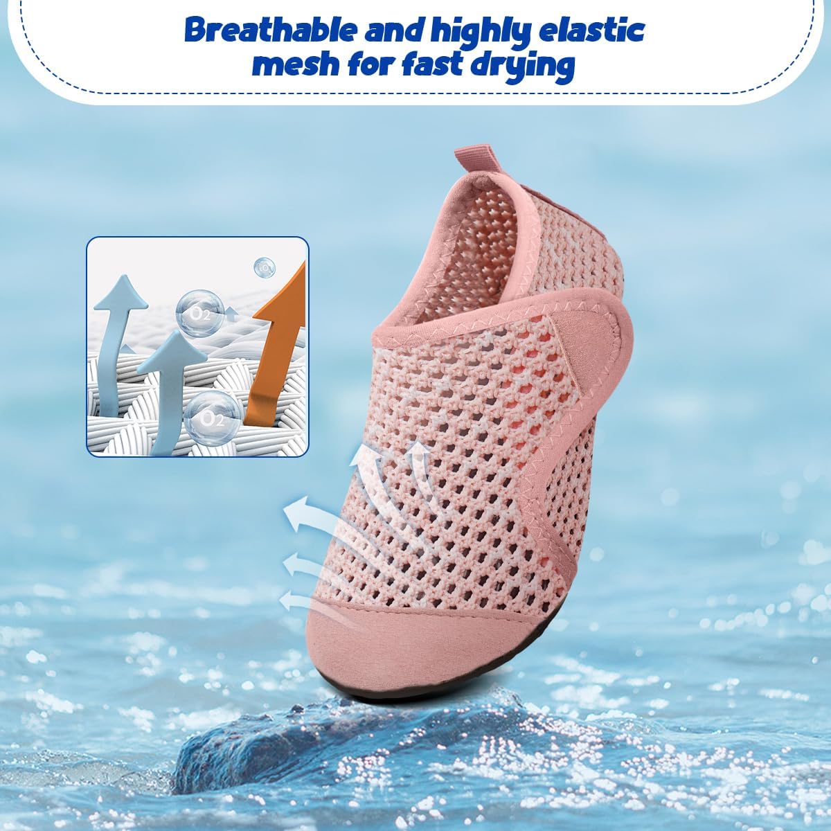 Detalle 2 de WateLves Kinder Badeschuhe & Wasserschuhe (Pull-on) mit rutschfester Sohle