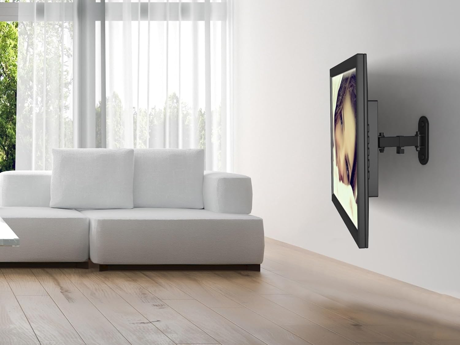 Detalle de PureMounts FM11-100 Wandhalterung für TV-Geräte 33–69 cm (13–27 Zoll) | VESA 100x100