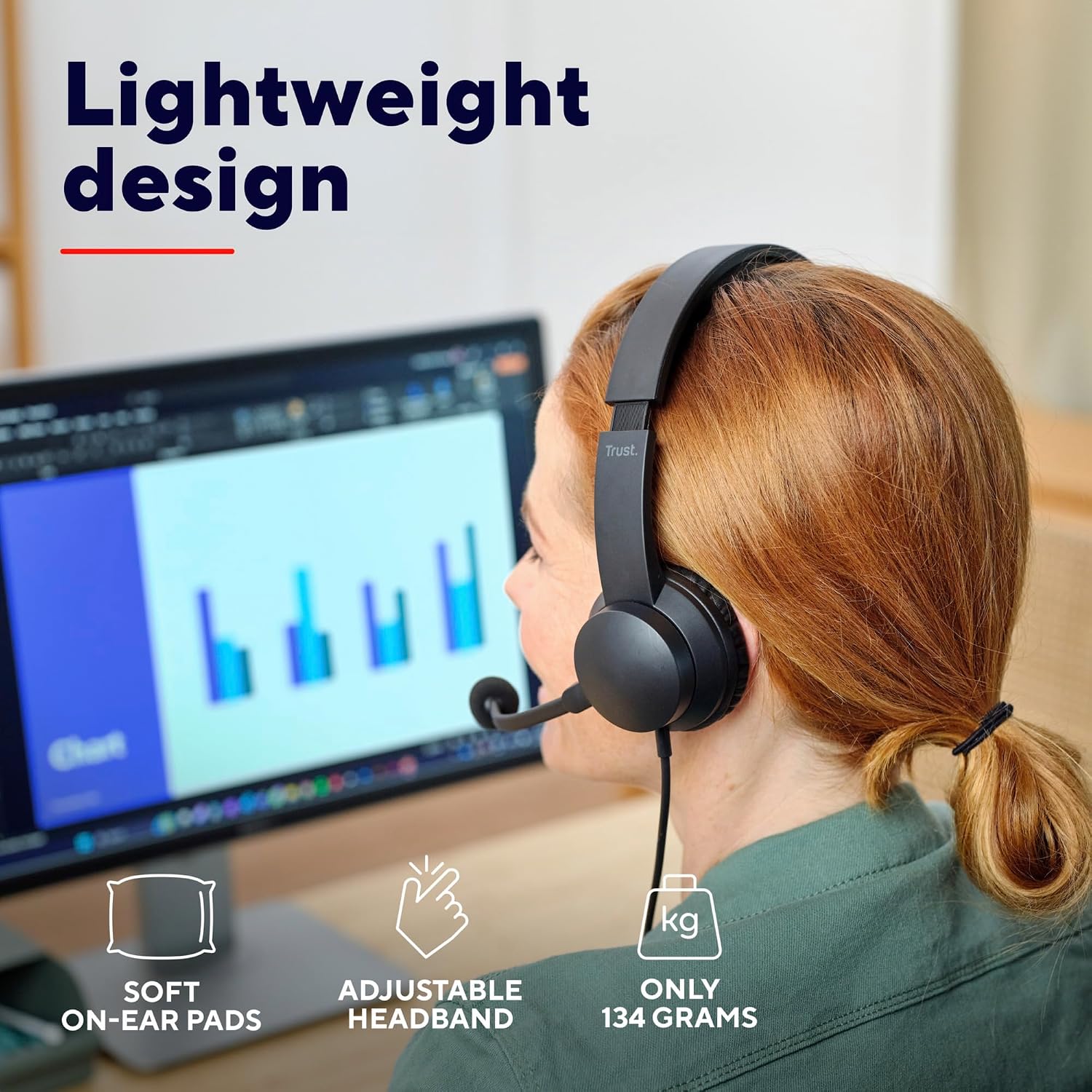 Detalle de Trust Roha II wired headset with mic