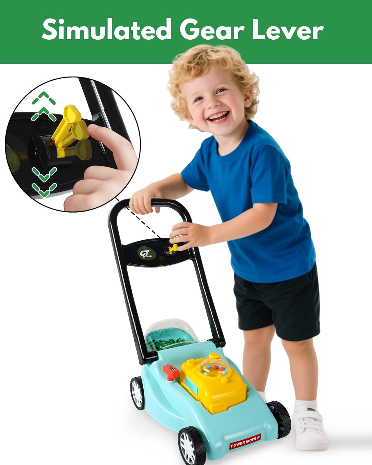 Thumbnail 6 de CT SPORTS Kids Lawn Mower: Realistic, Battery-Free Outdoor Toy (Blue)