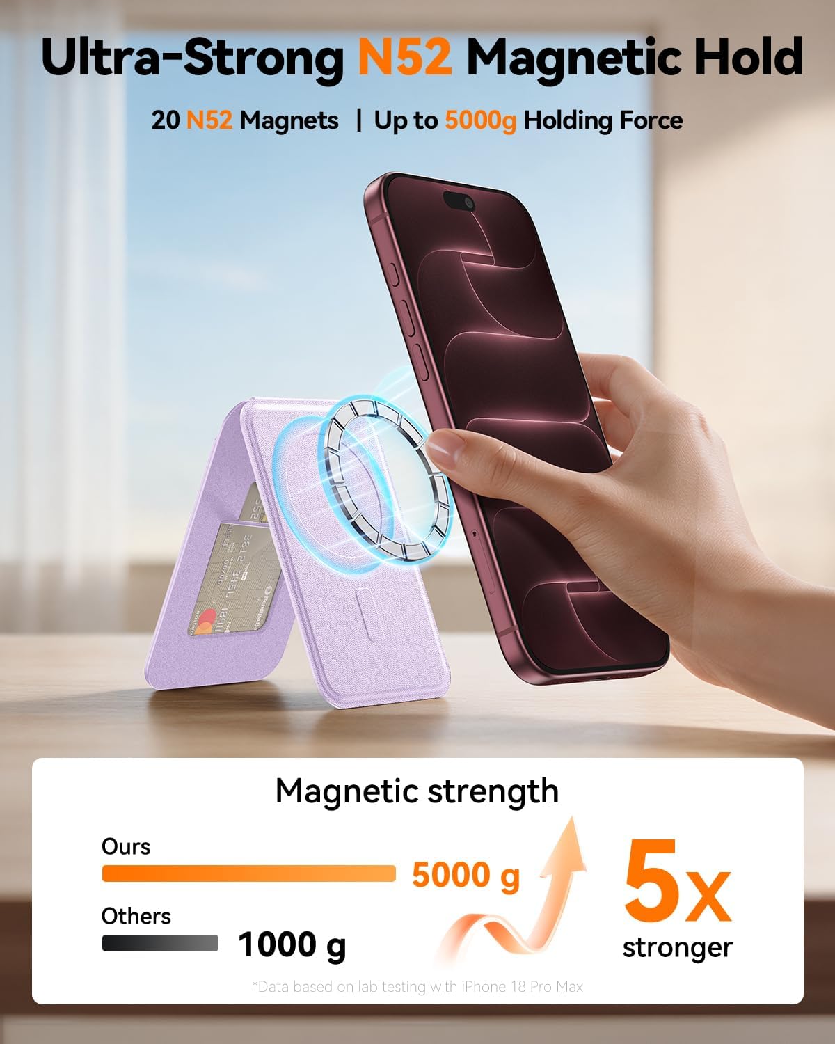 Detalle 2 de Magnetic Stand Wallet for iPhone
