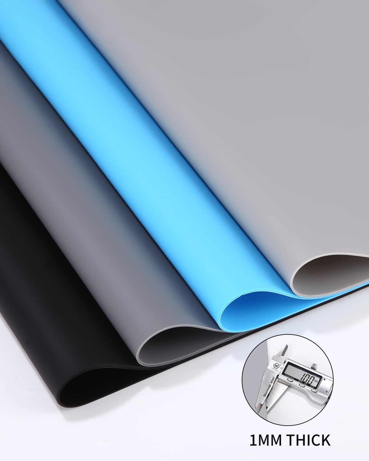 Detalle de Xespis 01 siliconenmat 60 x 40 cm, grijs, antikleef en antislip