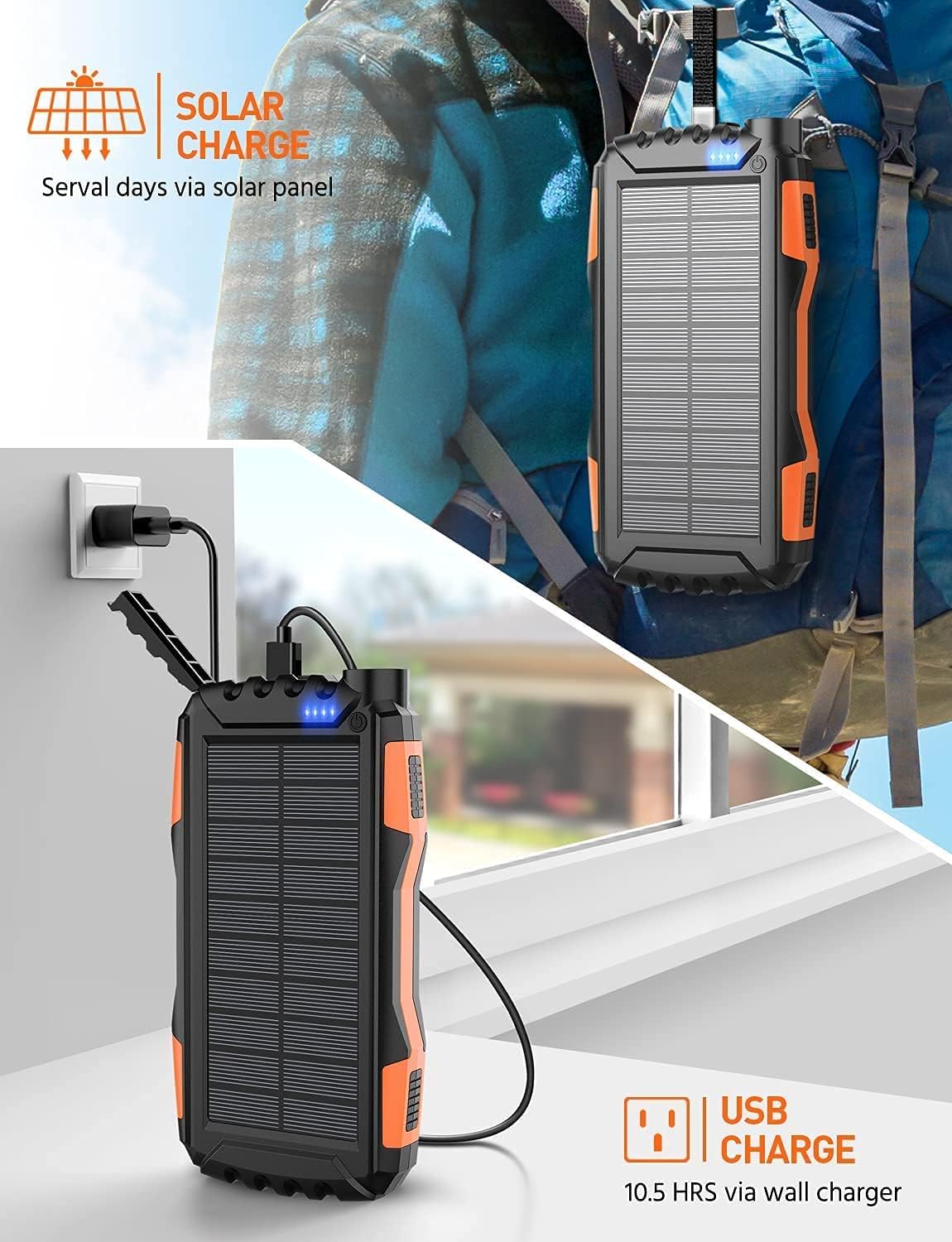 Detalle 2 de Solar power bank, 42800mAh