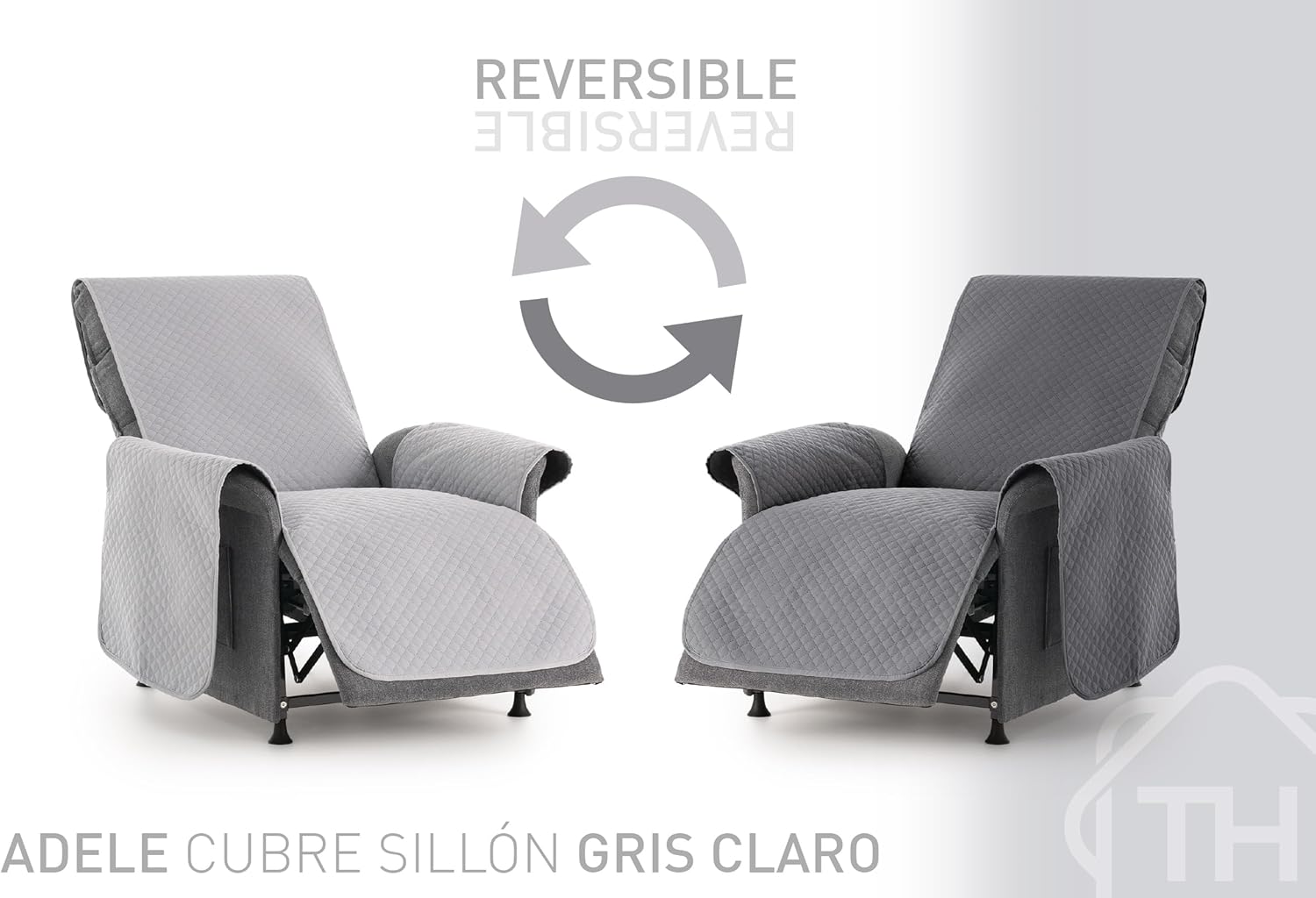 Detalle 2 de Textilhome - Funda Cubre Sofá Adele, 1 Plaza/Relax 🛋