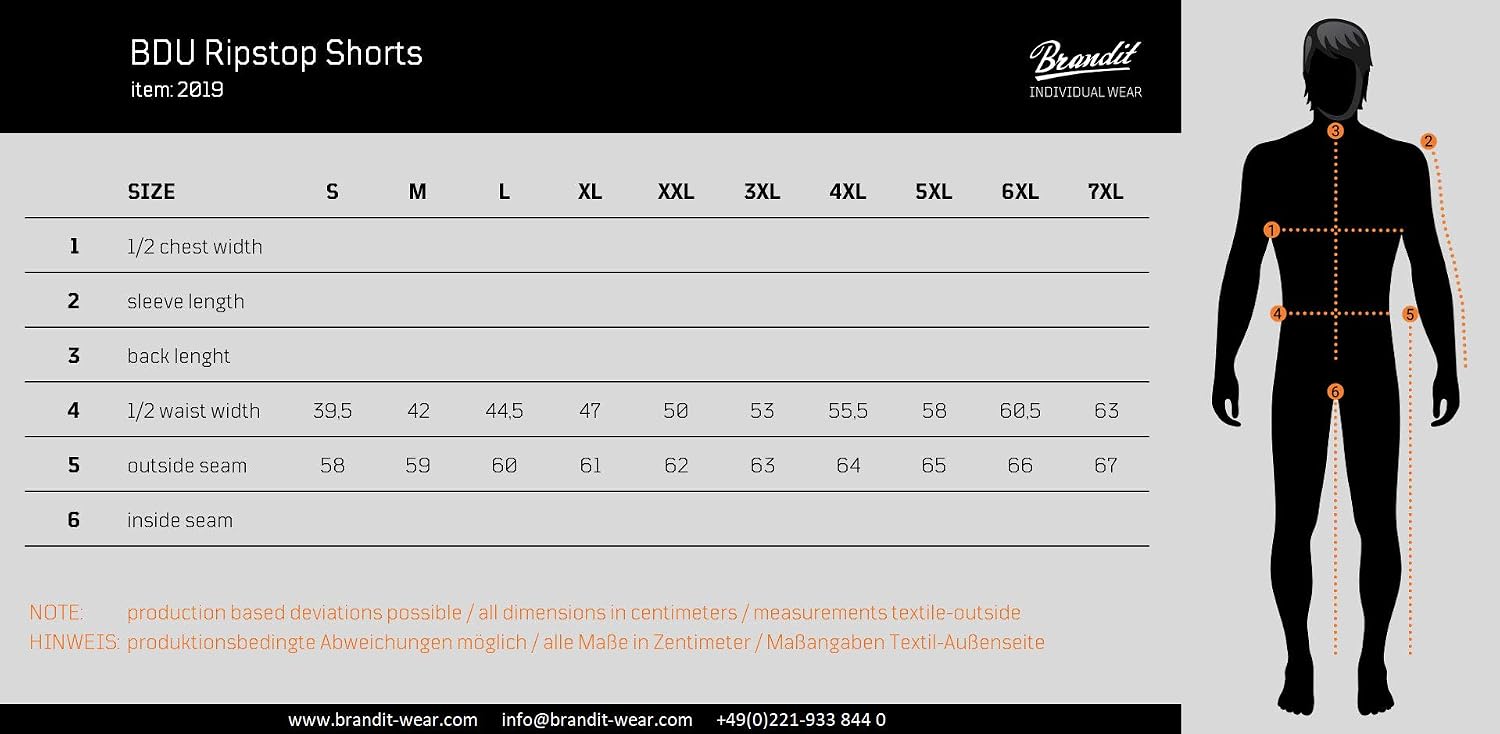 Detalle 2 de Brandit BDU Ripstop Shorts – vielseitig, robust und bequem in 100% Baumwolle