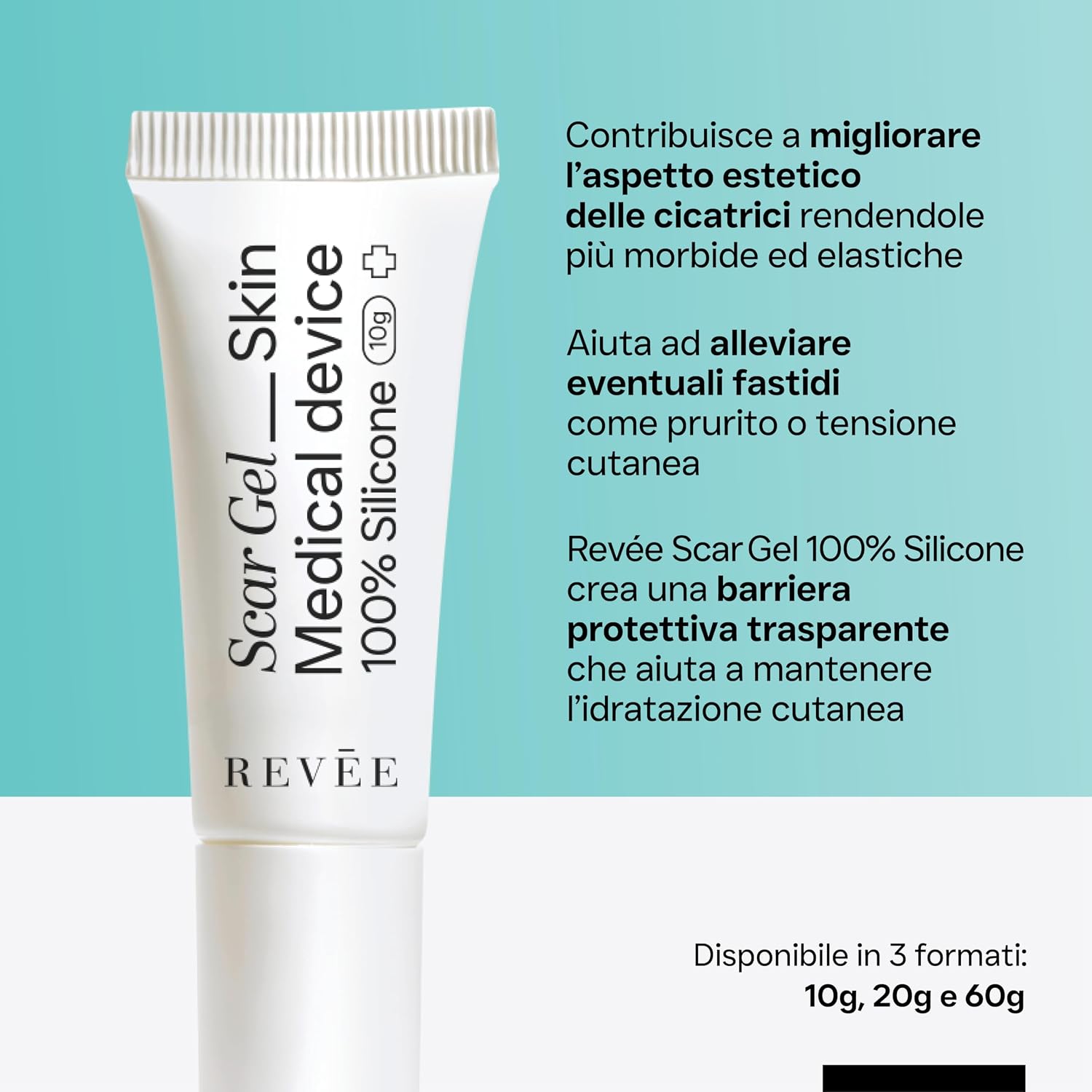 Thumbnail 5 de REVÉE Scar Gel 10g: Gel al Silicone al 100% per cicatrici ipertrofiche e cheloidi