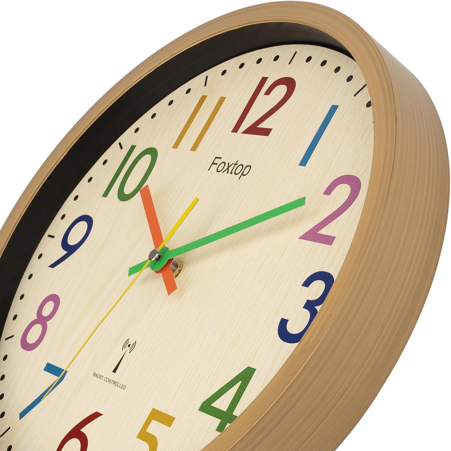 Thumbnail 5 de Foxtop horloge enfant apprentissage-3 kinderwandklok, stille DCF-klok van 30 cm