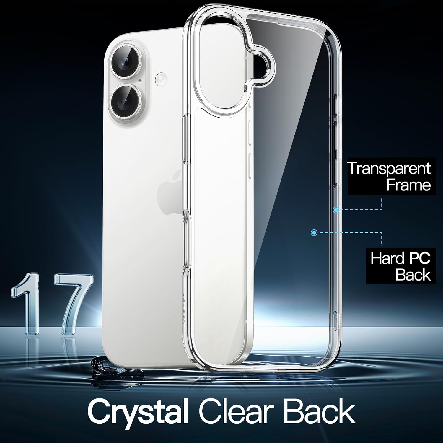 Detalle de JETech Cover per iPhone 17 da 6,3 pollici trasparente antiurto e anti-ingiallimento