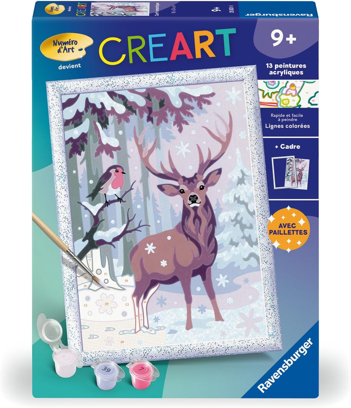 Detalle de Ravensburger CreArt Kids, peinture par numéros 18x24 cm