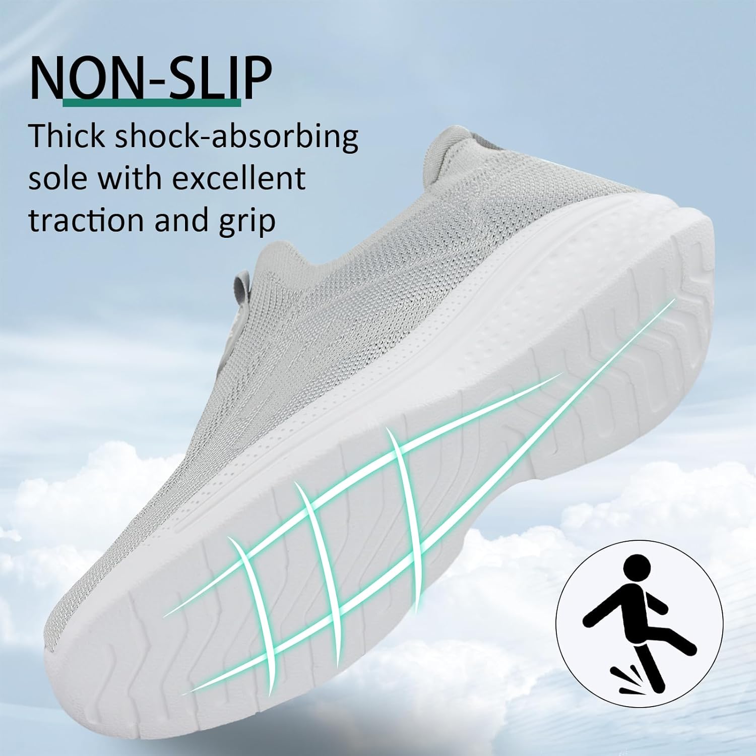 Thumbnail 4 de Giniros Mens Slip On Trainers review: breathable, lightweight casual trainers for daily wear