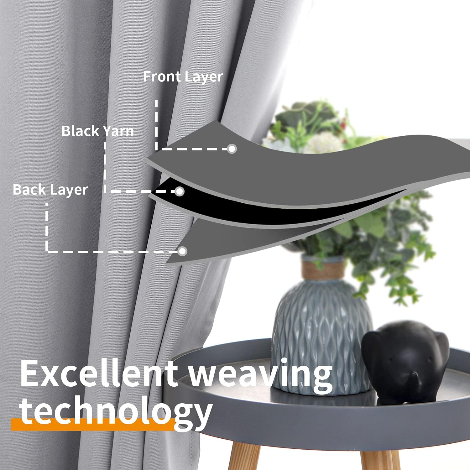 Thumbnail 6 de YoungsTex Blackout Curtains, 63-Inch Length