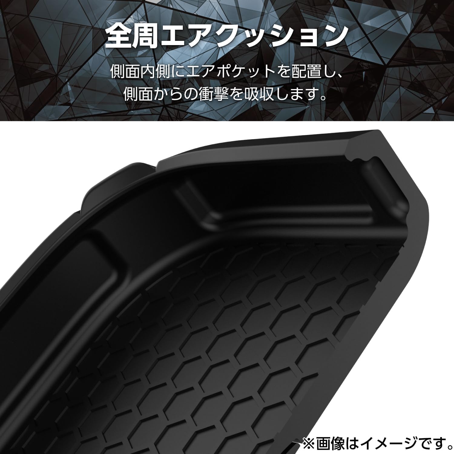 Detalle de エレコム ZEROSHOCK PMWA24AZEROGBK iPhone 16ケース 4つ角ダンパー・ハニカム構造・ワイヤレス充電対応