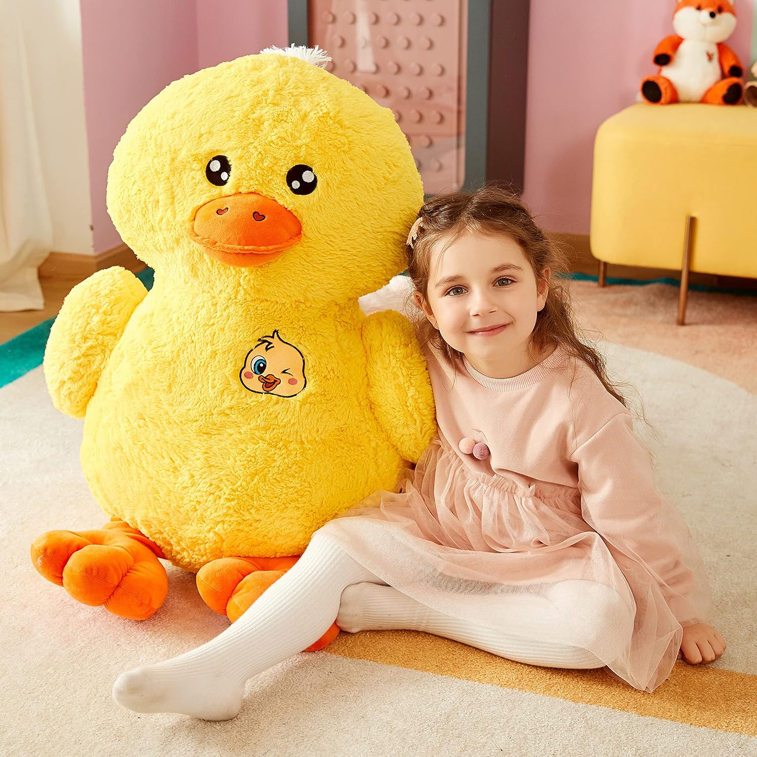 Detalle 2 de IKASA Large Duck Plush 19" Giant Stuffed Animal