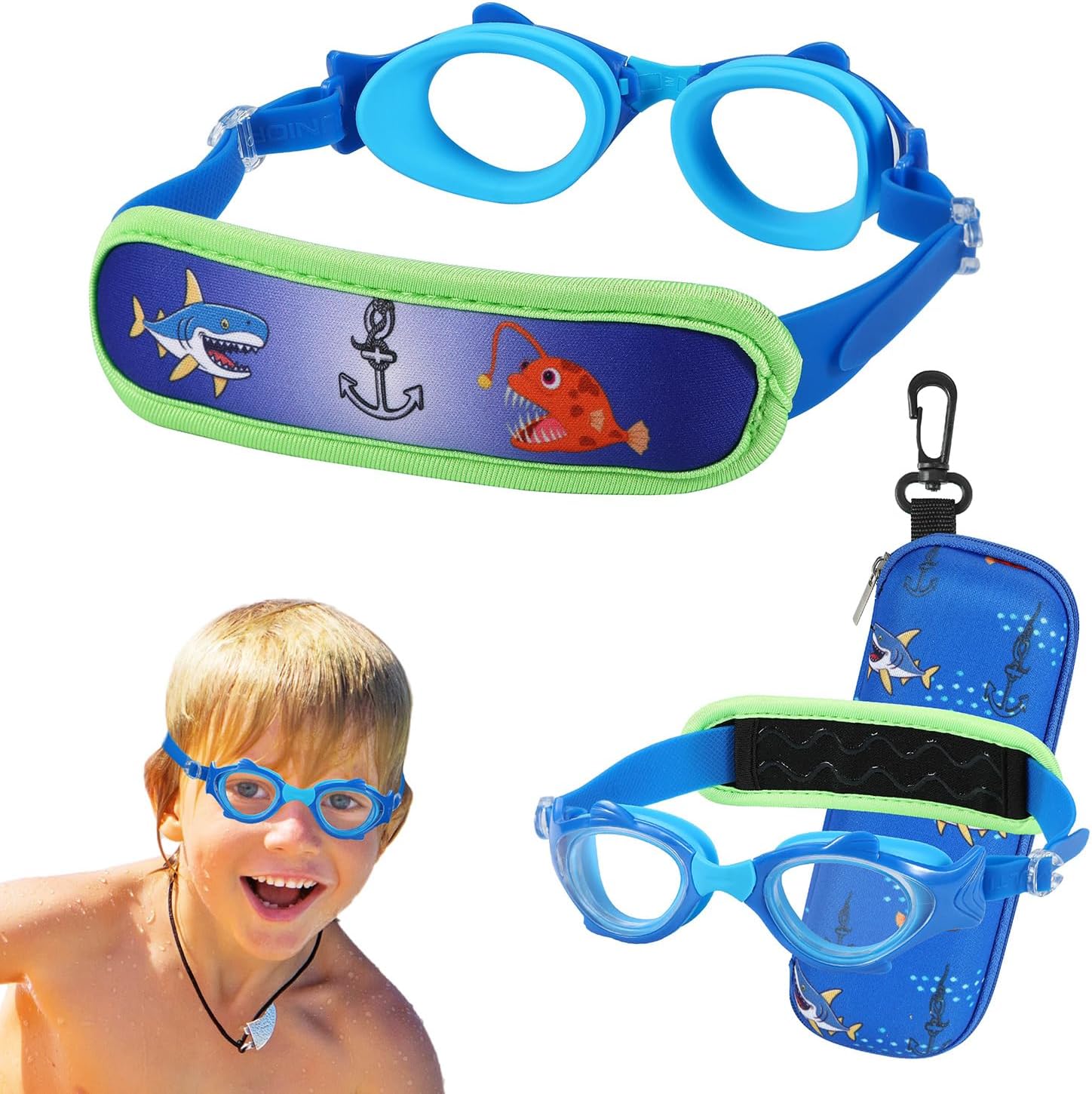 Detalle de RUIGAO Kids Swim Goggles Age 2-6: Toddler Friendly Goggles with Case