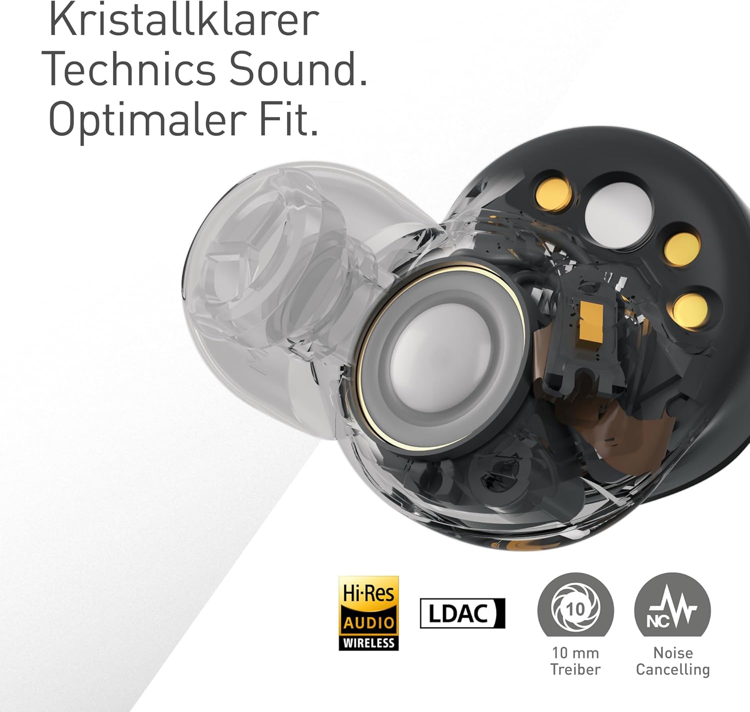 Thumbnail 6 de Technics EAH-AZ80E-K Kabellose Kopfhörer mit Geräuschunterdrückung