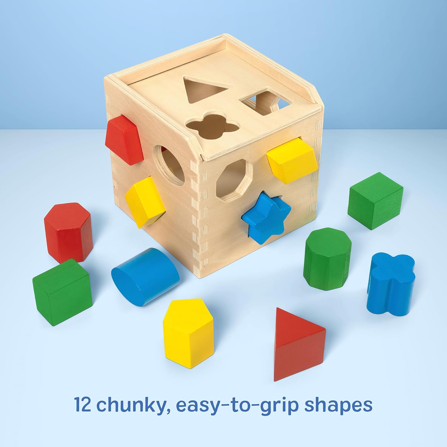 Thumbnail 5 de Melissa & Doug Shape Sorting Cube 12 Pieces
