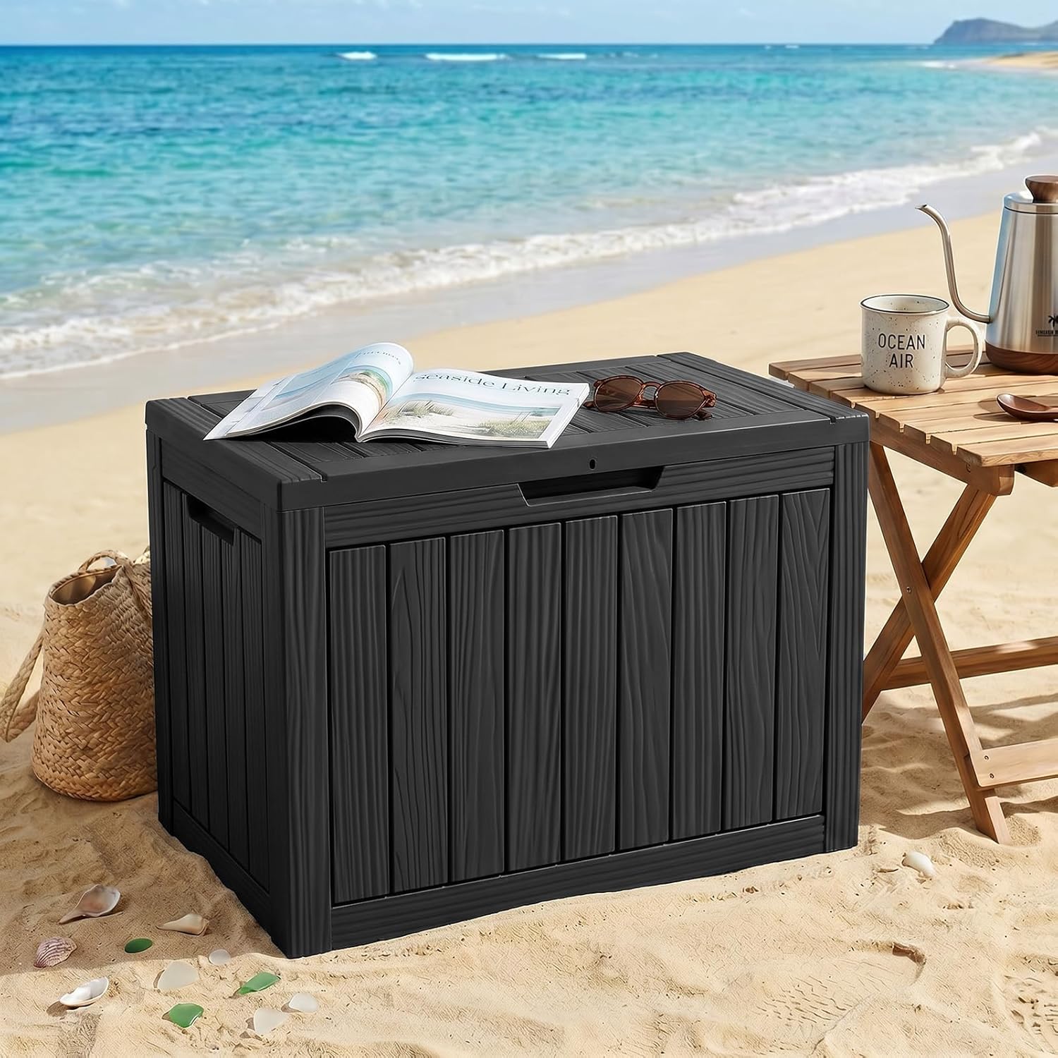 Thumbnail 6 de EFU A122A 75-Gallon Outdoor Storage Box, Waterproof UV-Resistant Resin, Black