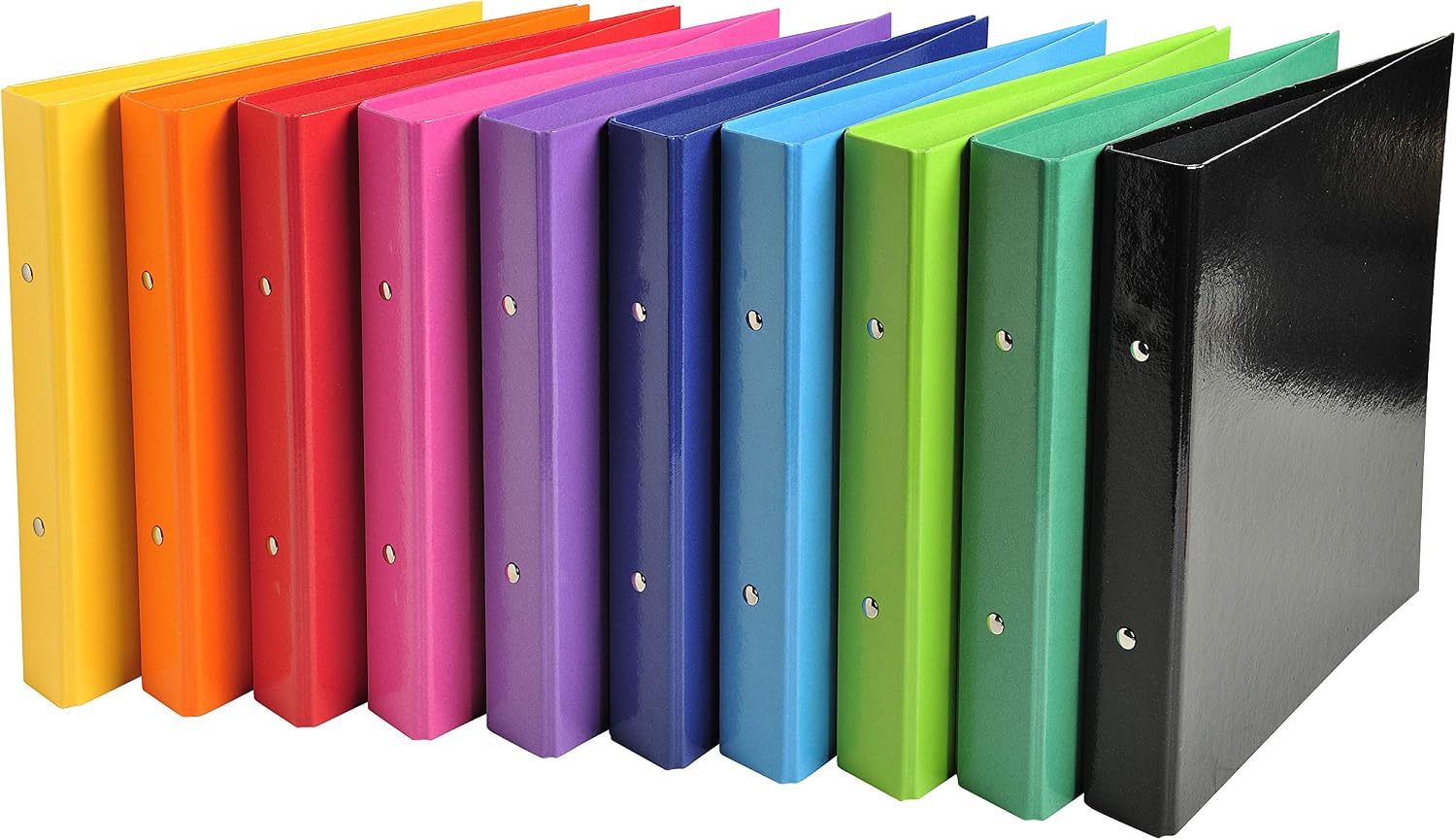 Detalle de Exacompta 51071E – Lot de 20 classeurs rigides PP A5 noir (2 anneaux, 25 mm) – fabrication française