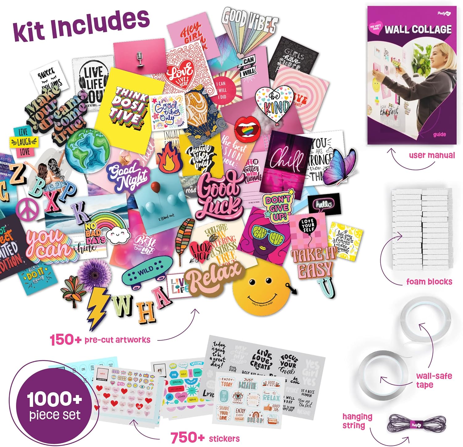 Thumbnail 1 de Pretty Me Wall Collage Kit 1000+ pieces 🎨