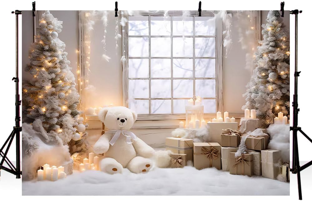 Detalle de MEHOFOND 10x7ft Christmas Backdrop