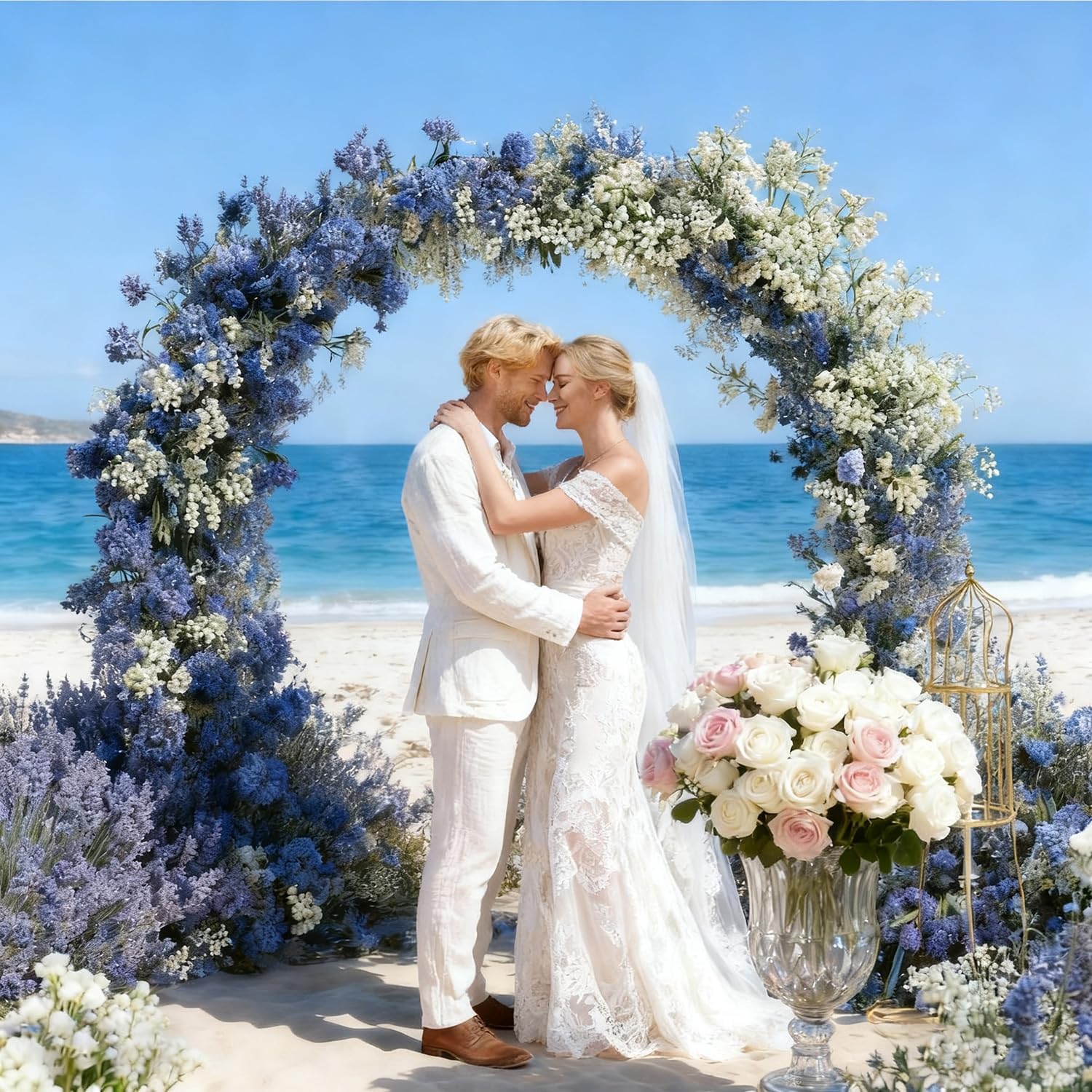 Detalle 2 de Fiita 6.2 ft White Round Backdrop Stand
