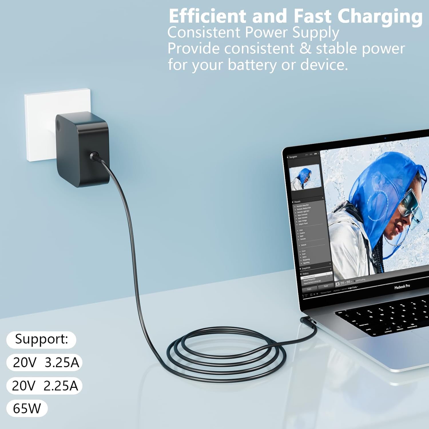 Thumbnail 1 de 65-Watt Laptop-Netzteil Ladegerät für Lenovo IdeaPad & Yoga (mit 4,0 x 1,7 mm Stecker)