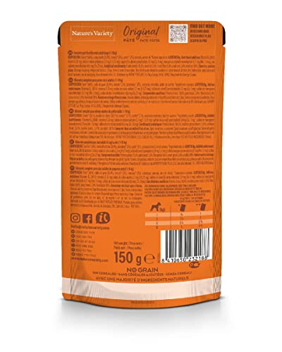 Detalle de Nature's Variety Original No Grain - Paté para Perros Adultos Mini con Pavo | Caja 8 x 150 g