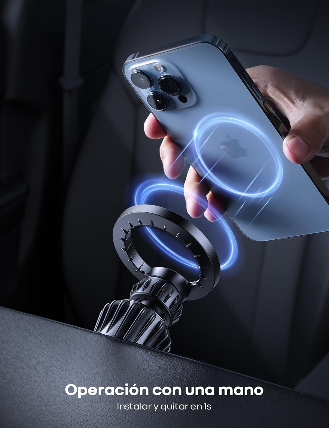 Detalle de Lamicall Soporte MagSafe para coche 360°