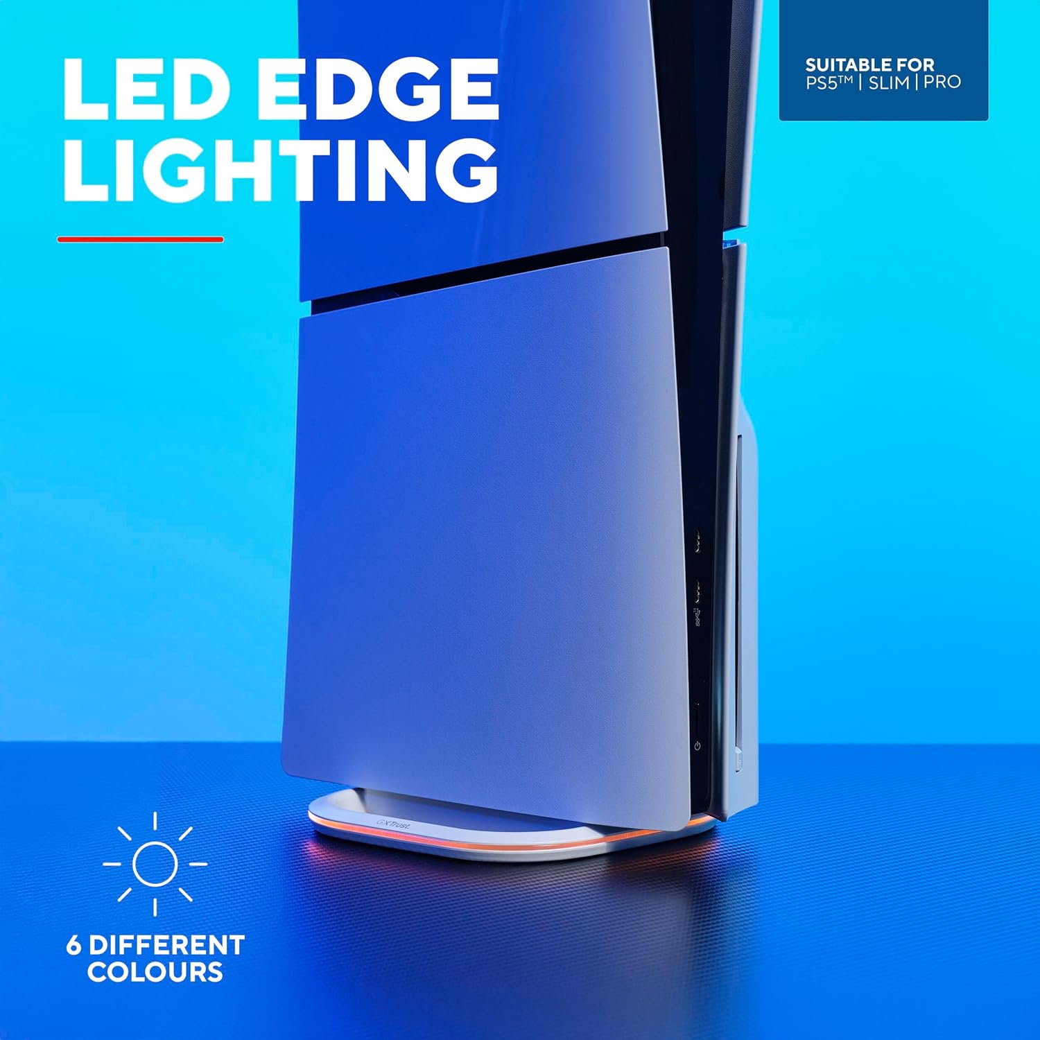 Thumbnail 1 de GXTrust 229 supporto verticale per PlayStation 5 (PS5 Slim/Pro e prima gen) con LED in 6 colori